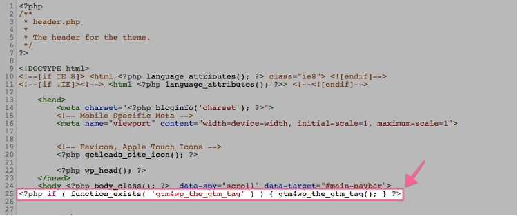 Body código Google Tag Manager