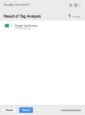 Google Tag Assistant Resultado
