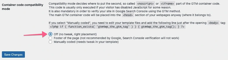 Desactivado Google Tag Manager