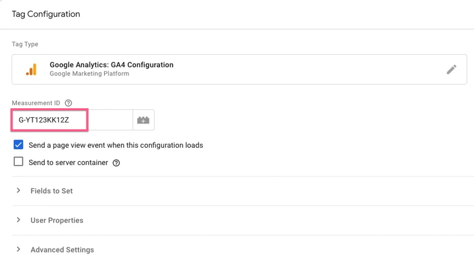 Google Analytics ID