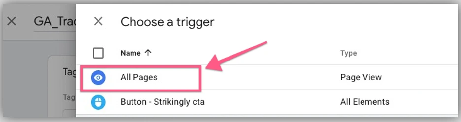 Google Tag Manager Trigger All Pages