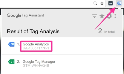 Google Tag Assistant 