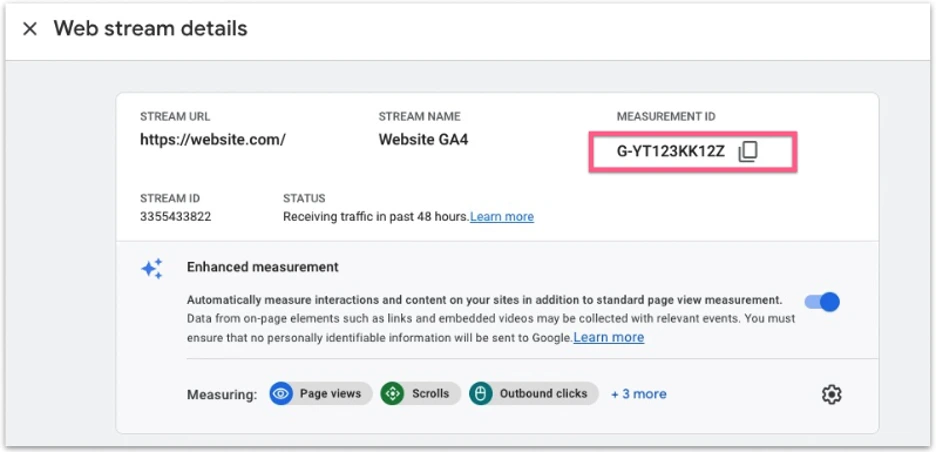 Google Analytics ID